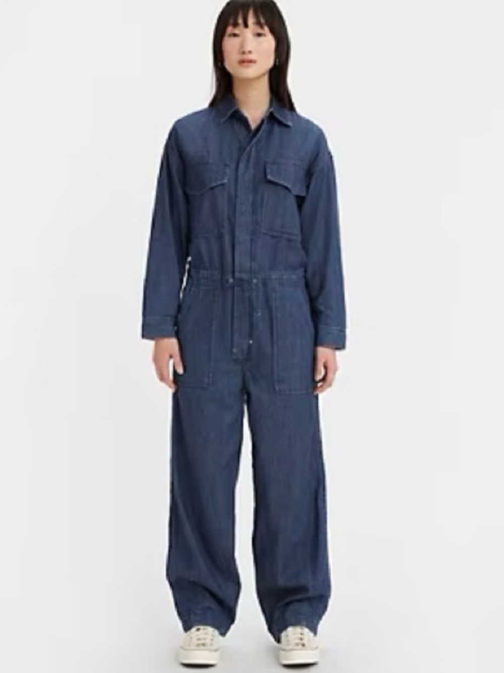 Levi’s Free People Baggy Surplus Jumpsuit Women’s Medium Denim Long Sleeve